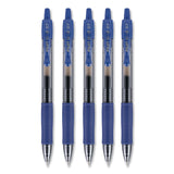 Pilot® G2 Premium Gel Pen, Retractable, Fine 0.7 mm, Blue Ink, Smoke/Blue Barrel, 5/Pack (PIL31299) Pack of 5