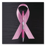 Pilot® G2 Premium Breast Cancer Awareness Gel Pen, Retractable, Fine 0.7 mm, Pink Ink, Smoke/Pink Barrel, 2/Pack (PIL31312) Pack of 2
