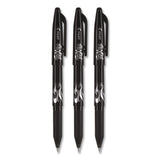 Pilot® FriXion Ball Erasable Gel Pen, Stick, Fine 0.7 mm, Black Ink, Black Barrel, 3/Pack (PIL31556) Each