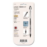 uniball® VISION ELITE Rollerball Pen, Stick, Bold 0.8 mm, Black Ink, White/Black/Clear Barrel, 4/Pack (UBC67180) Pack of 4