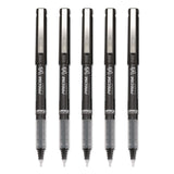 Pilot® Precise V5 Rollerball Pen, Stick, Extra-Fine 0.5 mm, Black Ink, Black/Clear Barrel, 5/Pack (PIL26010) Pack of 5