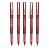 Pilot® Precise V5 Rollerball Pen, Stick, Extra-Fine 0.5 mm, Red Ink, Red/Clear Barrel, 5/Pack (PIL26012) Pack of 5