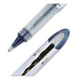 uniball® VISION ELITE BLX Series Hybrid Gel Pen, Stick, Bold 0.8 mm, Blue-Infused Black Ink, White/Blue/Clear Barrel, 4/Pack (UBC67182PP) Pack of 4