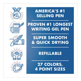 Pilot® G2 Premium Gel Pen, Retractable, Fine 0.7 mm, Blue Ink, Smoke/Blue Barrel, 4/Pack (PIL31058) Pack of 4