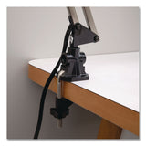 V-Light LED Desk Lamp Clamp Mount, Swing Arm, 34" High, Brushed Nickel/Black (VLUCAEN804C) Each