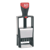 COSCO 2000PLUS® 4-In-1 Message Date Stamp, 5 Years, ENTERED/FAXED/PAID/RECEIVED, 1.75 x 1.12, Red/Blue Ink (COS011035) Each