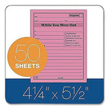 Adams® While You Were Out Memo Pad, One-Part (No Copies), 4.25 x 5.5, 50 Forms/Pad, 24 Pads/Pack (ABF9711) Pack of 24