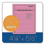 Adams® While You Were Out Memo Pad, One-Part (No Copies), 4.25 x 5.5, 50 Forms/Pad, 12 Pads/Pack (ABF9711D) Pack of 12
