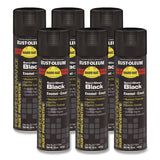 Rust-Oleum® Hard Hat High Performance V2100 System Rust Preventive Enamel Spray Paint, Semi-Gloss Black, 15 oz Aerosol Can, 6/Carton (RSTV2177838CT) Case of 6