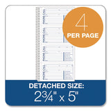 Adams® Wirebound Telephone Message Book, Two-Part Carbonless, 4.75 x 2.5, 4 Forms/Sheet, 400 Forms Total, 2/Pack (ABFSC11542D) Pack of 2