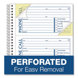 Adams® Wirebound Telephone Message Book, Two-Part Carbonless, 4.75 x 2.5, 4 Forms/Sheet, 400 Forms Total, 2/Pack (ABFSC11542D) Pack of 2
