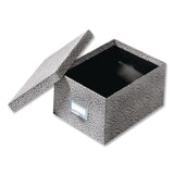 Globe-Weis® Index Card File Box with Lift-Off Lid, Holds 1,000 5 x 8 Cards, 8.63 x 11.63 x 6, Black Agate (GLW95BLA) Each