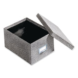 Globe-Weis® Index Card File Box with Lift-Off Lid, Holds 1,000 5 x 8 Cards, 8.63 x 11.63 x 6, Black Agate (GLW95BLA) Each
