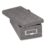 Globe-Weis® Index Card File Box with Lift-Off Lid, Holds 1,000 5 x 8 Cards, 8.63 x 11.63 x 6, Black Agate (GLW95BLA) Each