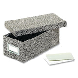 Globe-Weis® Index Card File Box with Lift-Off Lid, Holds 1,000 3 x 5 Cards, 5.63 x 11.63 x 4, Black Agate (GLW93BLA) Each