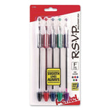 Pentel® R.S.V.P. Ballpoint Pen, Stick, Fine, 0.7 mm, Assorted Ink and Barrel Colors, 5/Pack (PENBK90BP5M) Pack of 5