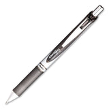 Pentel® EnerGel RTX Liquid Gel Pen, Retractable. Medium 0.7 mm, Black Ink, Black/Gray Barrel, 3/Pack (PENBL77BP3A) Pack of 3