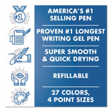 Pilot® G2 Premium Gel Ink Pen, Retractable, Fine 0.7 mm, Assorted Ink and Barrel Colors, 5/Pack (PIL31266) Each