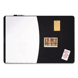 Quartet® Designer Tack and Write Combination Dry-Erase Whiteboard/Bulletin Board, 35 x 23.5, Black/White Surface, Black Plastic Frame (QRT06545BK) Each