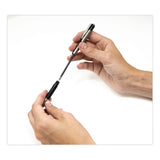 Zebra® G-301 Gel Pen, Retractable, Medium 0.7 mm, Black Ink, Stainless Steel/Black Barrel, 2/Pack (ZEB41312) Pack of 2