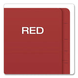 Pendaflex® Pressboard End Tab Classification Folders, Straight Tab, Expands 3.5", 3 Dividers, 8 Fasteners, Letter Size, Red, 50/Box (PFX23865GW) Box of 10
