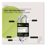 GoGreen Power 16 AWG Outdoor Extension Cord, 18 ft, 13 A, White (GGPGG13718WH) Each