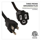 GoGreen Power 14 AWG Lighted End Heavy-Duty Extension Cord, 50 ft, 15 A, Black (GGPGG13850BK) Each
