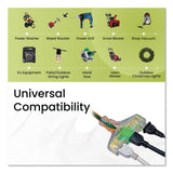 GoGreen Power 14 AWG 3-Outlet Heavy Duty Extension Cord, 25 ft, 15 A, Orange (GGPGG15125) Each