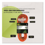 GoGreen Power 14 AWG 3-Outlet Heavy-Duty Extension Cord, 50 ft, 15 A, Orange (GGPGG15150) Each