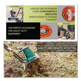 GoGreen Power 12 AWG 3-Outlet Heavy-Duty Extension Cord, 100 ft, 15 A, Orange (GGPGG15200) Each