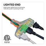 GoGreen Power 12 AWG 3-Outlet Heavy-Duty Extension Cord, 25 ft, 15 A, Orange (GGPGG15225) Each