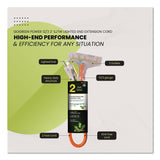 GoGreen Power 12 AWG 3-Outlet Heavy-Duty Extension Cord, 2 ft, 15 A, Orange (GGPGG15302) Each