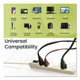 GoGreen Power 6 Outlet Mini Surge Protector, 2 ft Cord, 160 J, White (GGPGG16103MIN) Each