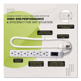 GoGreen Power 6 Outlet Mini Surge Protector, 2 ft Cord, 160 J, Black (GGPGG16103MINBK) Each