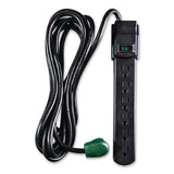 GoGreen Power 6 Outlet Surge Protector, 12 ft Cord, 250 J, Black (GGPGG16103M12BK) Each