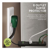 GoGreen Power 6 Outlet Surge Protector, 12 ft Cord, 250 J, Black (GGPGG16103M12BK) Each