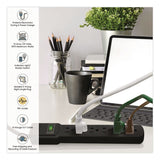 GoGreen Power 6 Outlet Surge Protector, 2.5 ft Cord, 160 J, Black (GGPGG16103MSBK) Each