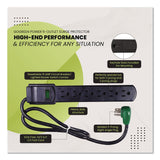 GoGreen Power 6 Outlet Surge Protector, 2.5 ft Cord, 160 J, Black (GGPGG16103MSBK) Each