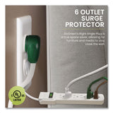 GoGreen Power 6 Outlet Surge Protector, 6 ft Cord, 250 J, White (GGPGG16106MS) Each