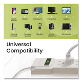 GoGreen Power 6 Outlet Surge Protector, 6 ft Cord, 250 J, White (GGPGG16106MS) Each