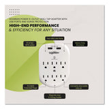 GoGreen Power 6 Outlet 4 USB Wall Tap, 735 J, White (GGPGG16000USB4) Each