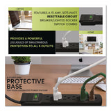 GoGreen Power 6 Outlet Surge Protector, 6 ft Cord, 250 J, Black (GGPGG16106MSBK) Each