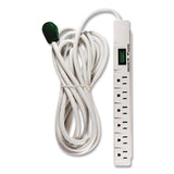 GoGreen Power 6 Outlet Surge Protector, 15 ft Cord, 1,200 J, White (GGPGG1631515) Each