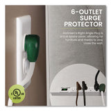 GoGreen Power 6 Outlet Surge Protector, 15 ft Cord, 1,200 J, White (GGPGG1631515) Each