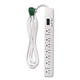 GoGreen Power 7 Outlet Surge Protector, 6 ft Cord, 1,200 J, White (GGPGG17636) Each