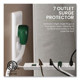 GoGreen Power 7 Outlet Surge Protector, 6 ft Cord, 1,200 J, White (GGPGG17636) Each