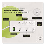 GoGreen Power 8 Outlet Surge Protector, 6 ft Cord, 750 J, White (GGPGG18316WH) Each