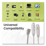 GoGreen Power 3 Outlet Indoor Extension Cord, 15 ft, 13 A, White (GGPGG19615) Each