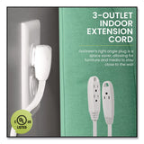 GoGreen Power 3 Outlet Indoor Extension Cord, 15 ft, 13 A, White (GGPGG19615) Each