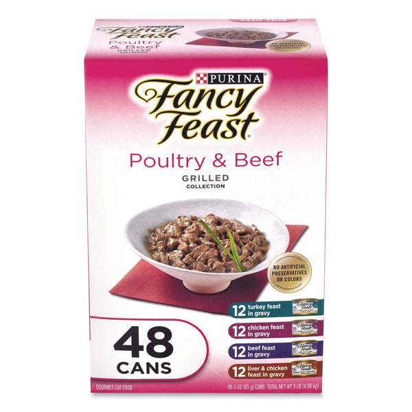 Fancy Feast® Poultry and Beef Variety Pack, Assorted Flavors, 3 oz Can, 48/Carton (GRR22002665) Case of 48